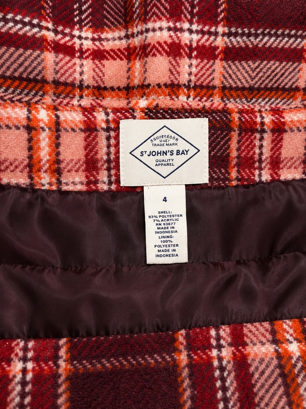 St Johns Bay Plaid Fringe A-Line Skirt - Picture 5 of 5